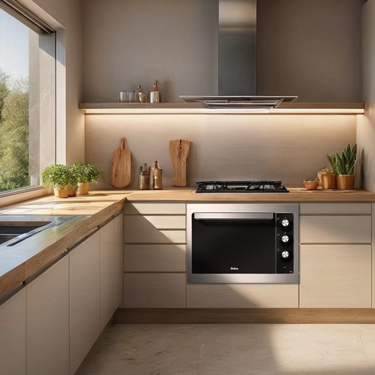 Forno Elétrico de Embutir Philco PFE47E Esmaltado Dupla Resistência 47L