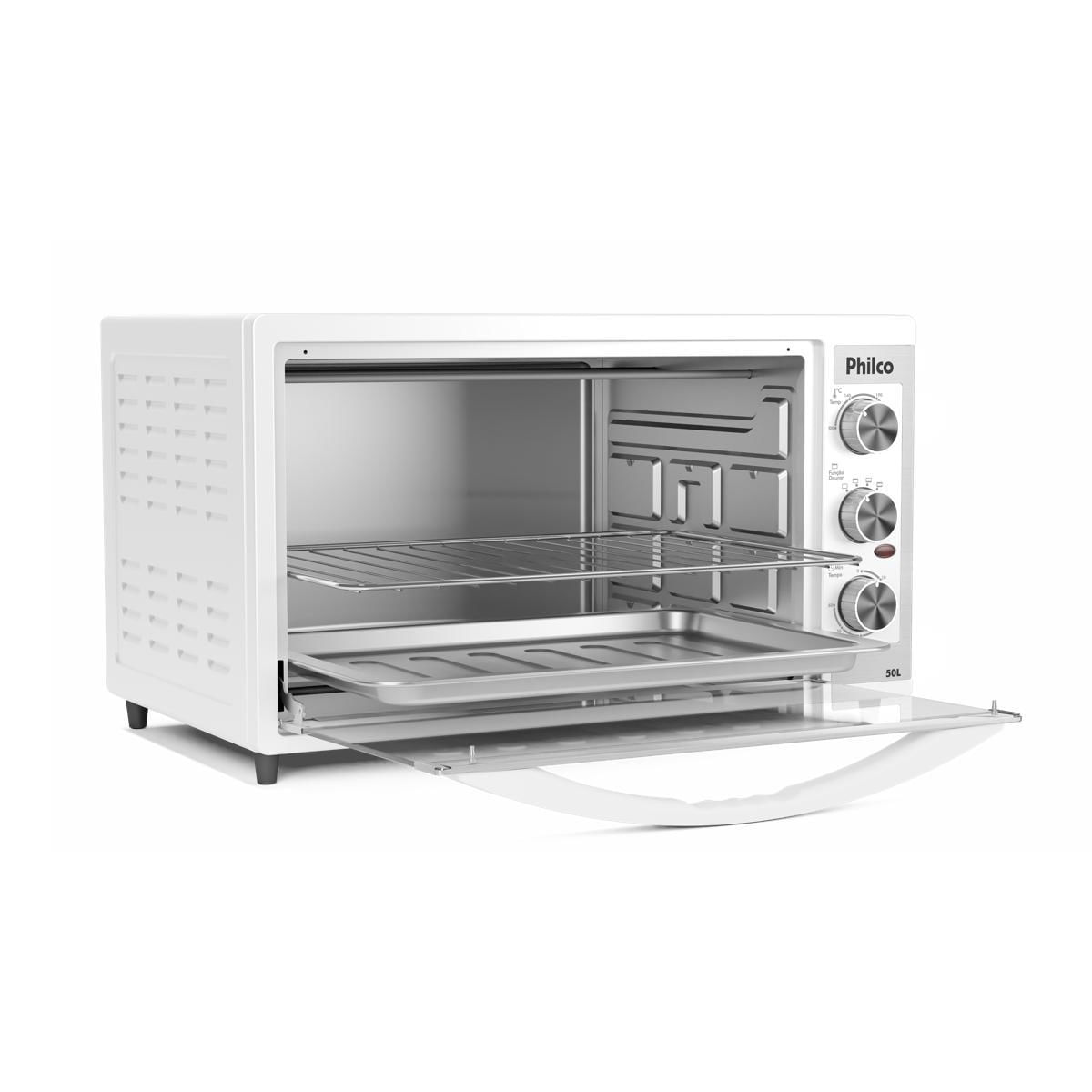 Forno Elétrico Branco Philco 50L Dupla Resistência PFE52B