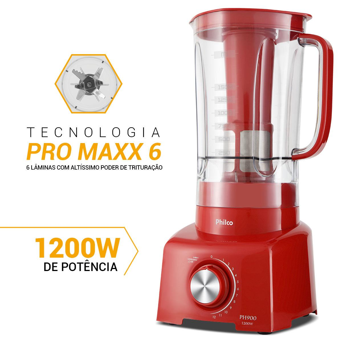 Liquidificador Philco PH900 Vermelho 1200W