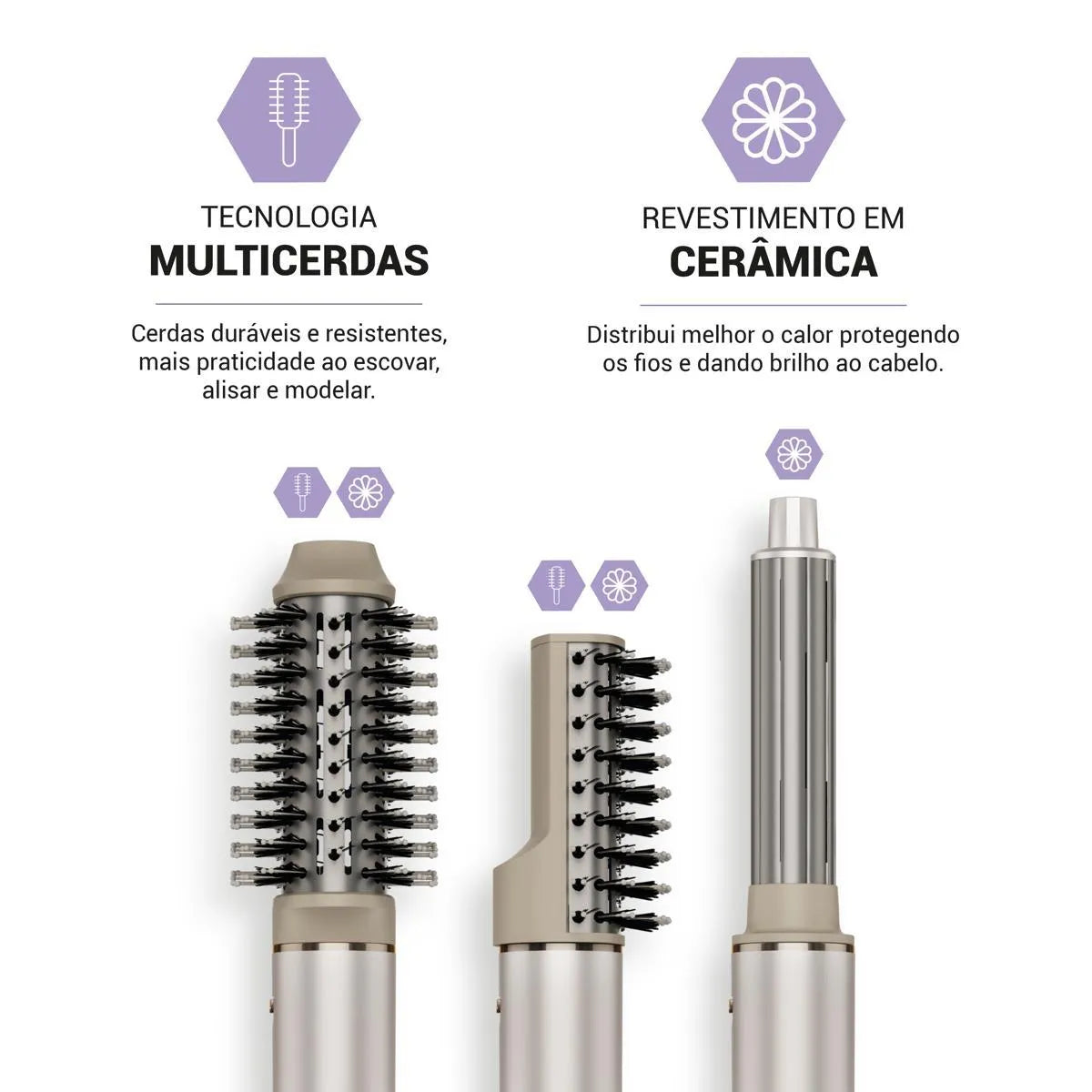 Secador de Cabelos 4 em 1 Dobrável Motor BLDC PSC3500