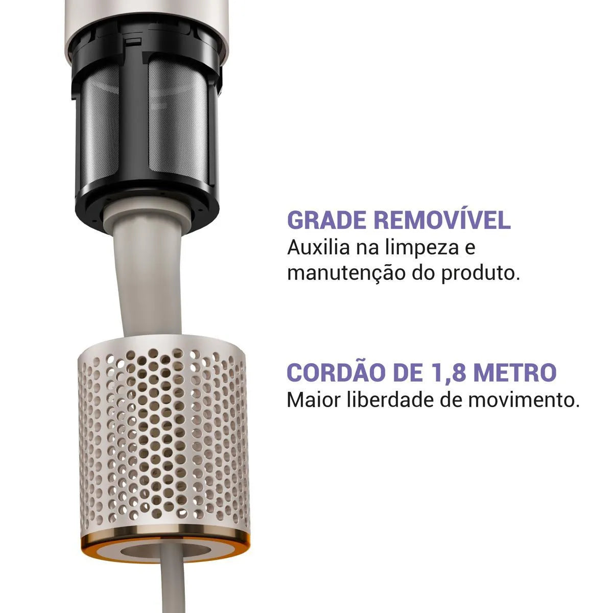 Secador de Cabelos 4 em 1 Dobrável Motor BLDC PSC3500