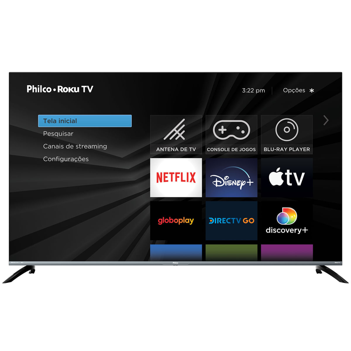 Smart TV 58" Philco LED 4K Roku Dolby Áudio PTV58G70R2CSGBL