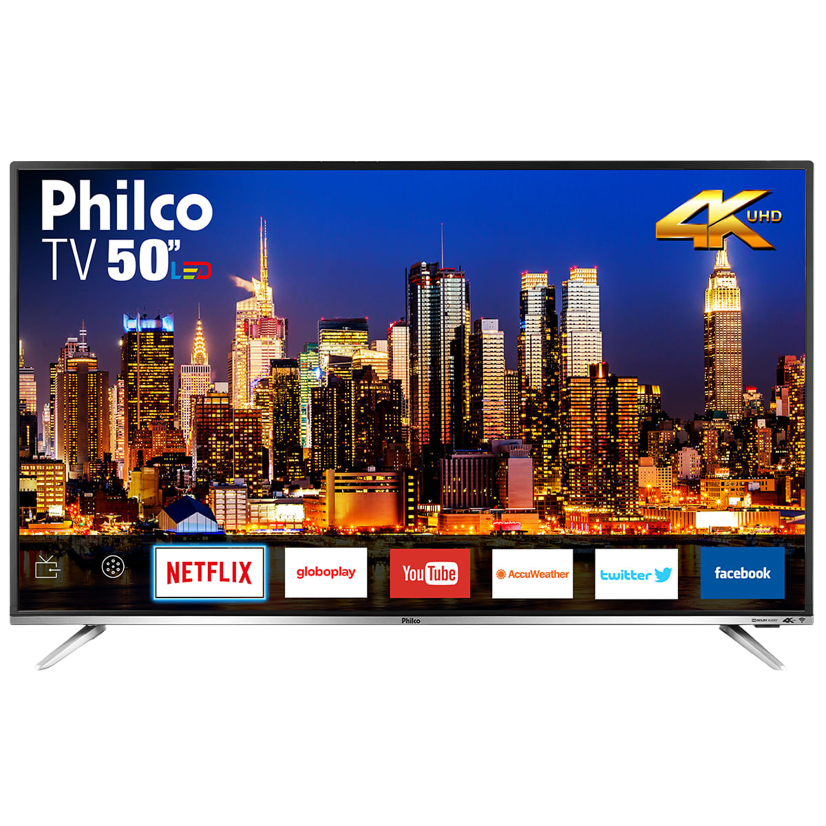 Smart TV 50” Philco 4K LED Netflix PTV50F60SN