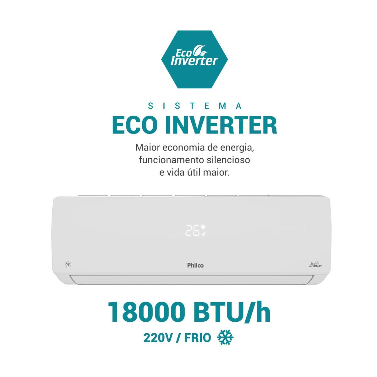 Ar-Condicionado Inverter 18000 BTU/h Philco Frio PAC18000IFM15