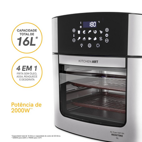 Air Fryer Kitchen Art 16L 4 em 1 com Espeto Rotisserie KAF16A