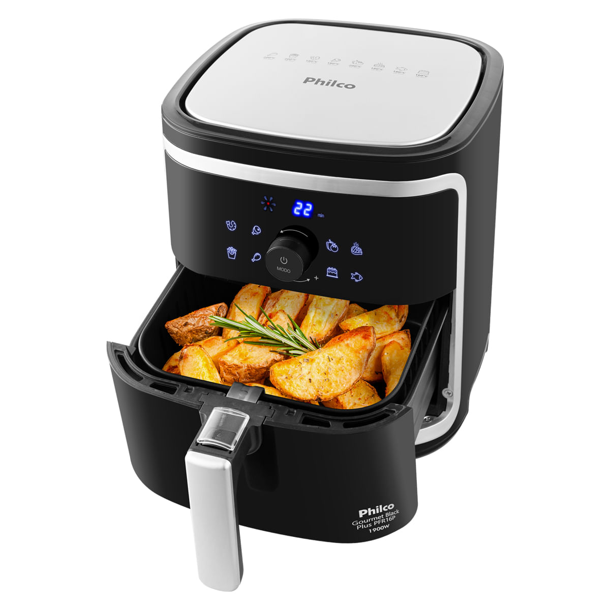 Air Fryer Philco PFR16P Gourmet Black Plus 1900W