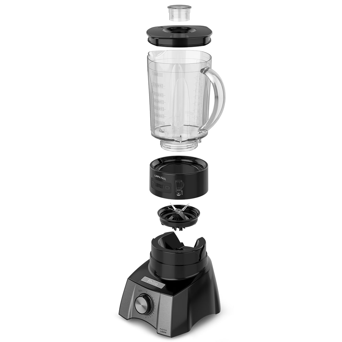 Liquidificador Philco PLQ1430P Limpa Fácil Pro Maxx 6 1400W