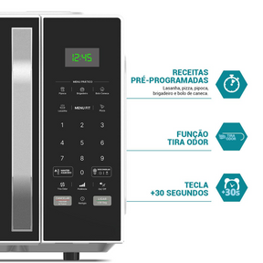 Micro-ondas 33L Philco Teclas Fáceis Limpa Fácil 1400W PM36