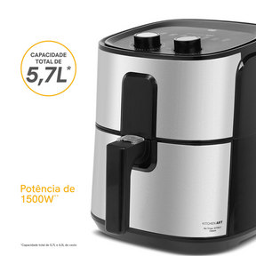 Air Fryer Kitchen Art 4,3L 1500W Cesto Quadrado KFR01