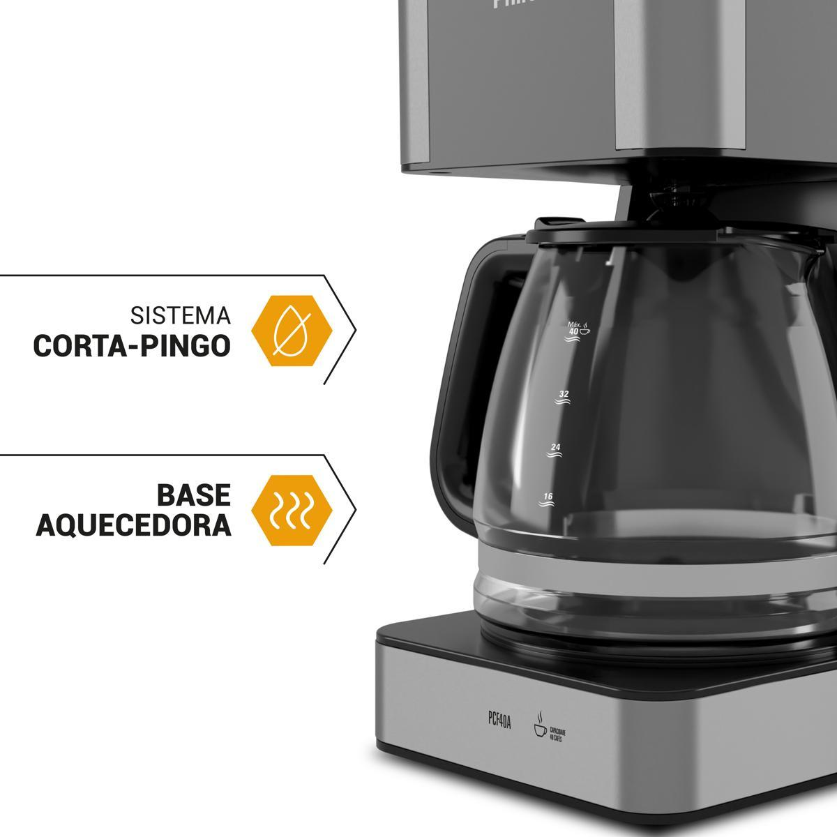 Cafeteira Philco PCF40A 40 Cafezinhos 1,5L 950W