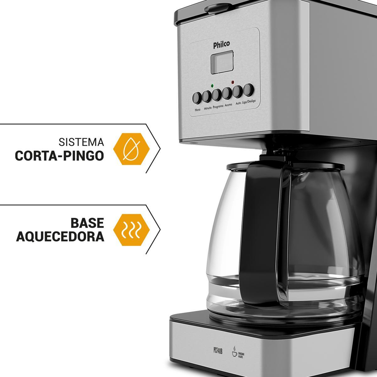 Cafeteira Philco 40 cafezinhos 1000W Painel Digital PCF40B