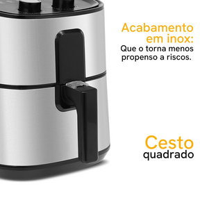 Air Fryer Kitchen Art 4,3L 1500W Cesto Quadrado KFR01